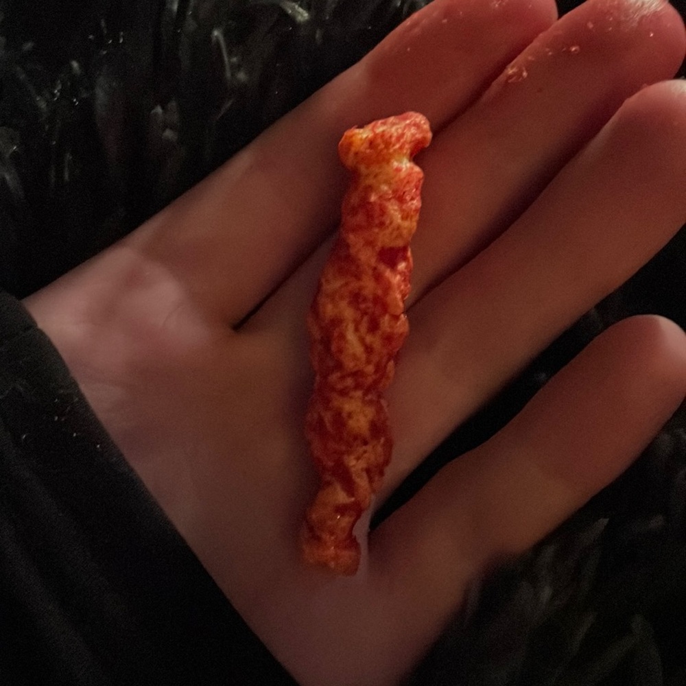 Hot Cheeto that is shaped like a snake